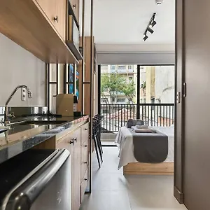 Apartamento Kitchen Modern Coworking Balcony, São Paulo